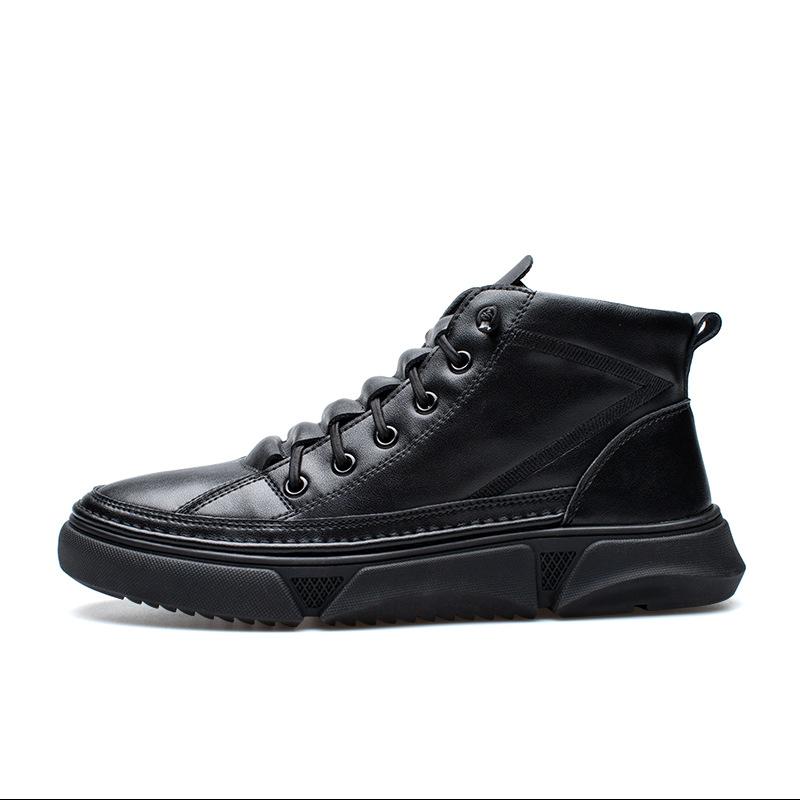 Workwear Shoes Men 'S Autumn New Sports Casual Shoes High -Top Leather Shoes Men 'S Trendy Shoes All -Match Martin Boots Men