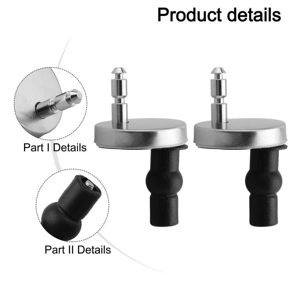 Brand New Toilet Seat Hinges Heavy Duty Hinge Stainless Steel + Plastic Strong Top Close Release Quick Replacement