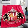Drukowany koc flanelowy Sunderland AFC, miękki pled do sypialni i na sofę, można prać, gadżet dla fana piłki nożnej, świetny prezent.