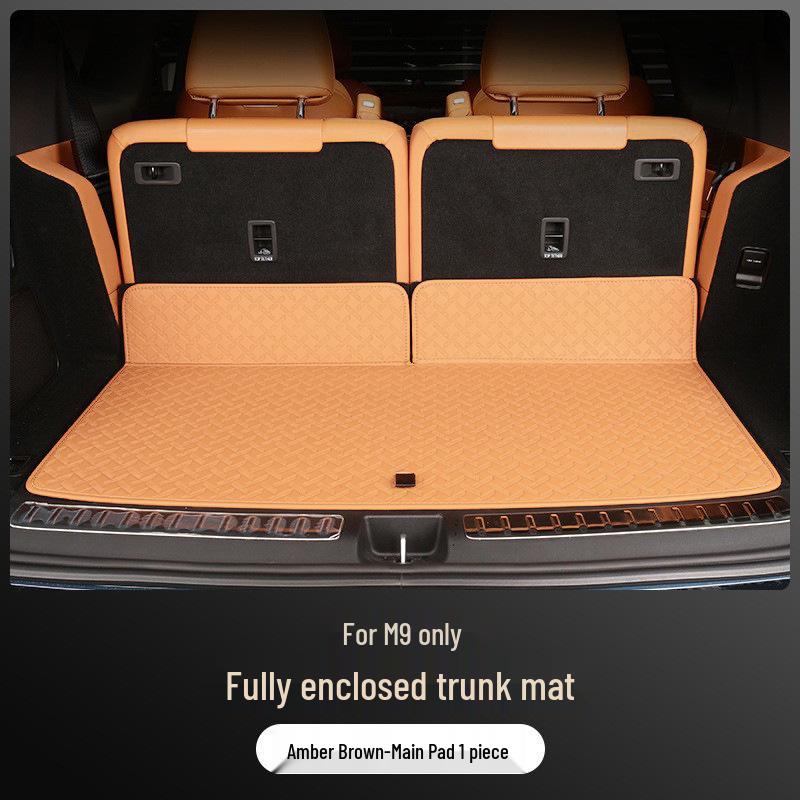 Full Coverage Nappa Leather Trunk and Backrest Mat for 2024/25 AITO M9 Five/Six-Seater