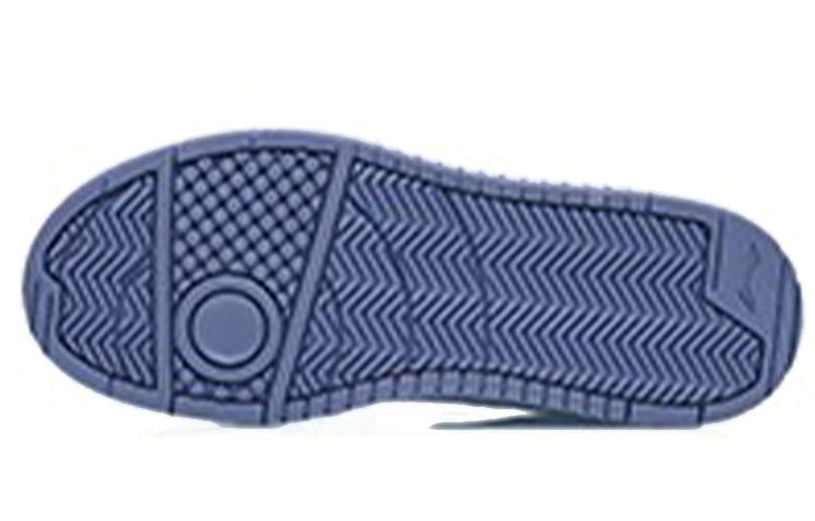 Li Ning Slip Resistant Abrasion Resistant Low Top Skateboard Shoes Women's White Blue AGCR318-3