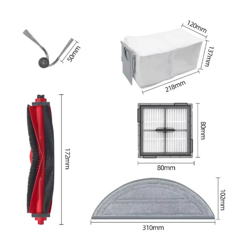 Suitable for Roborock Q10 S5 / Q10 VF / Q10V Robot Vacuum Cleaner Accessories Main Side Brush Filter Mop Dust Bag Spare Parts
