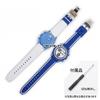 Swatch x Omega compatible rubber strap with type D-buckle, double-line (navy/white lines)