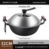 Zijin Heshi 32cm Cast Iron Wok with Lid (2-Pack)