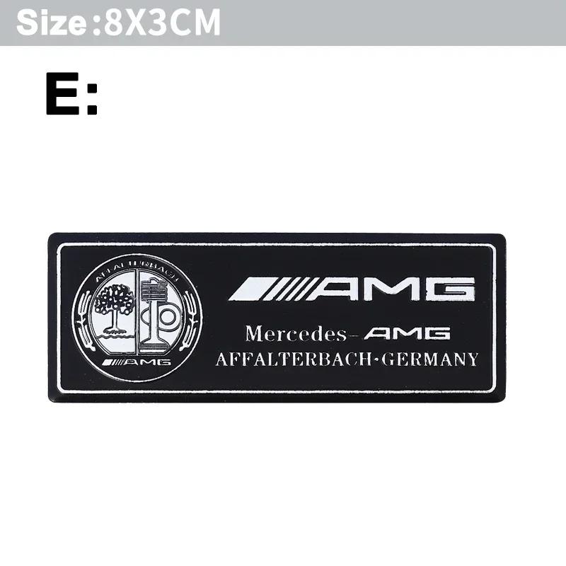 AAVV1 Car Aluminum Sticker Emblem Badge Decals Accessories For Mercedes-Benz A/B/GLA/CLA Smart AMG W108 W124 W126 W140 W168 W169 W176