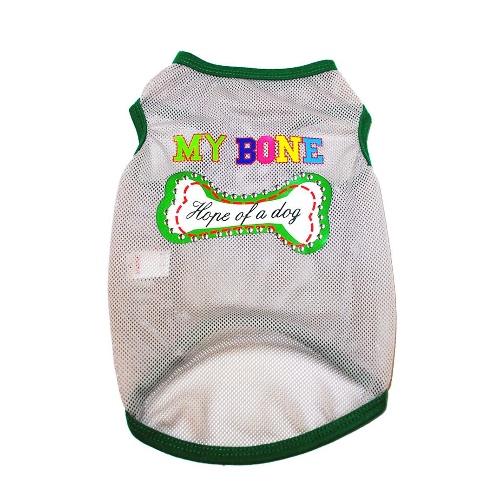 Pet Dog Bottoming Fine Print Mesh Shirt Clothes Lace Breathable Vest