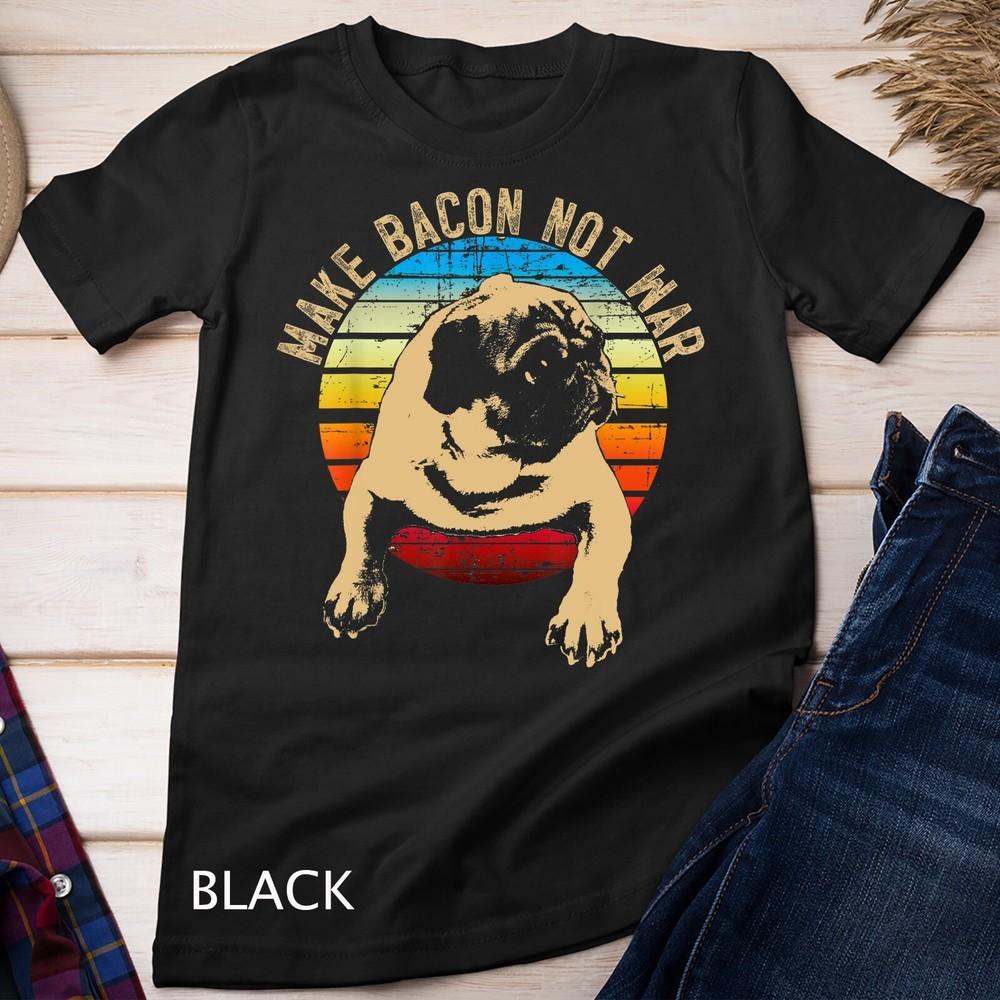 

Retro Pug T-Shirt Men Women Kids Gift Unisex T-shirt S