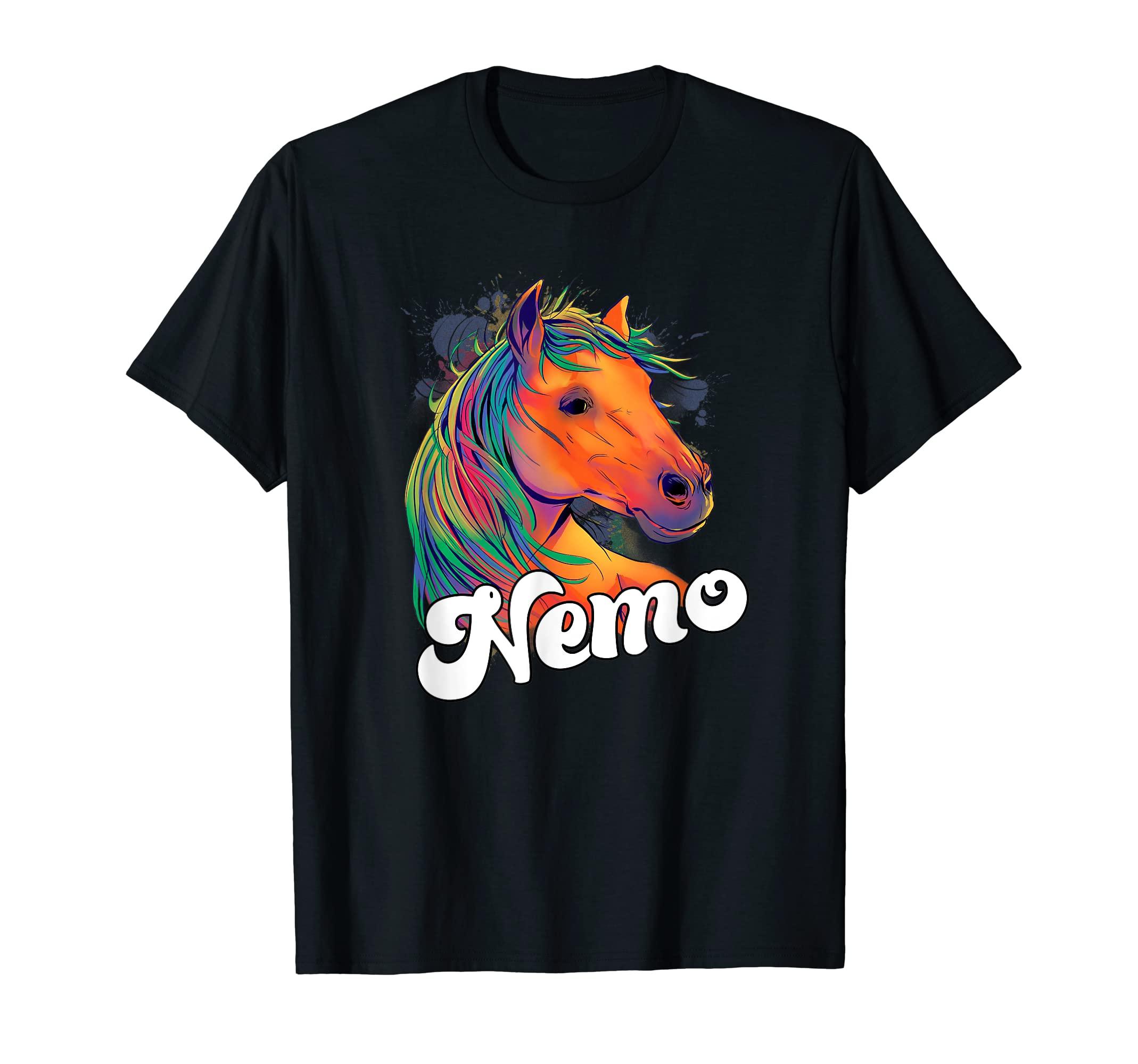 

NEMO - Cute Boy Name with Beautiful Horse T-shirt