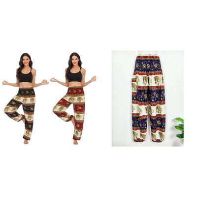 Thailand Elephant Yoga Pants Stacked Sweatpants