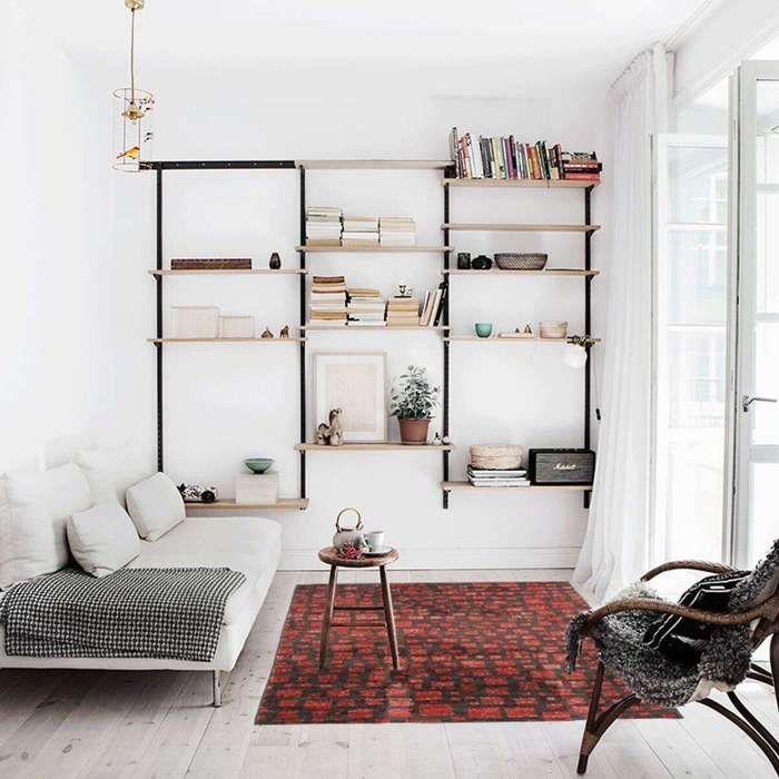 Rug Woolly Touch Square Patterns Red 133x190