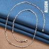 925 Sterling Silver 4mm Men's Necklace Fashionable Wedding Jewelry