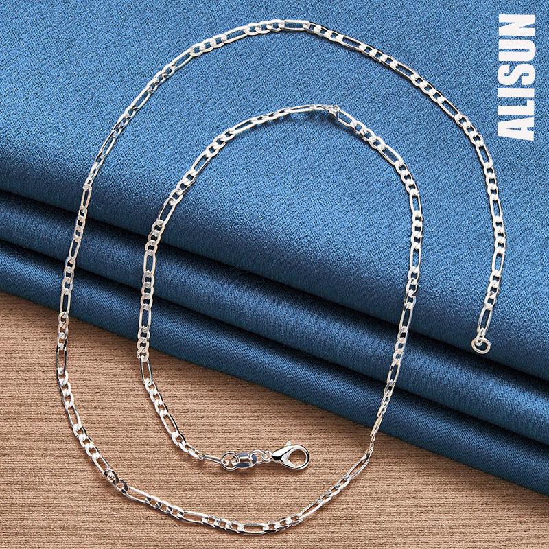 925 Sterling Silver 4mm Men's Necklace Fashionable Wedding Jewelry