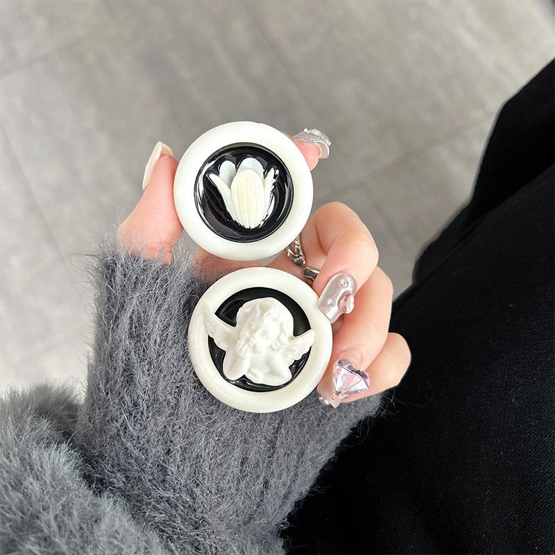 Angel Flower Mobile Phone Airbag Holder Wind Bear Round Desktop Holder Retractable Male And Female Portable
