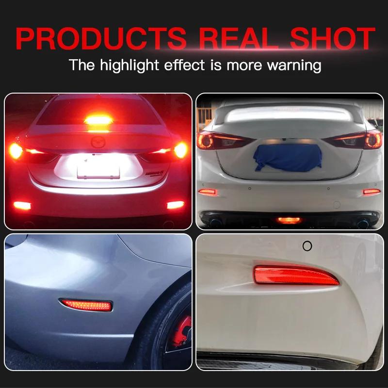 2PCS Car Red LED Side Marker Light For 2004-2008 1st Gen Mazda 3 Sedan/Hatch, Replace OEM Red Bulb-Less Sidemarker Reflectors