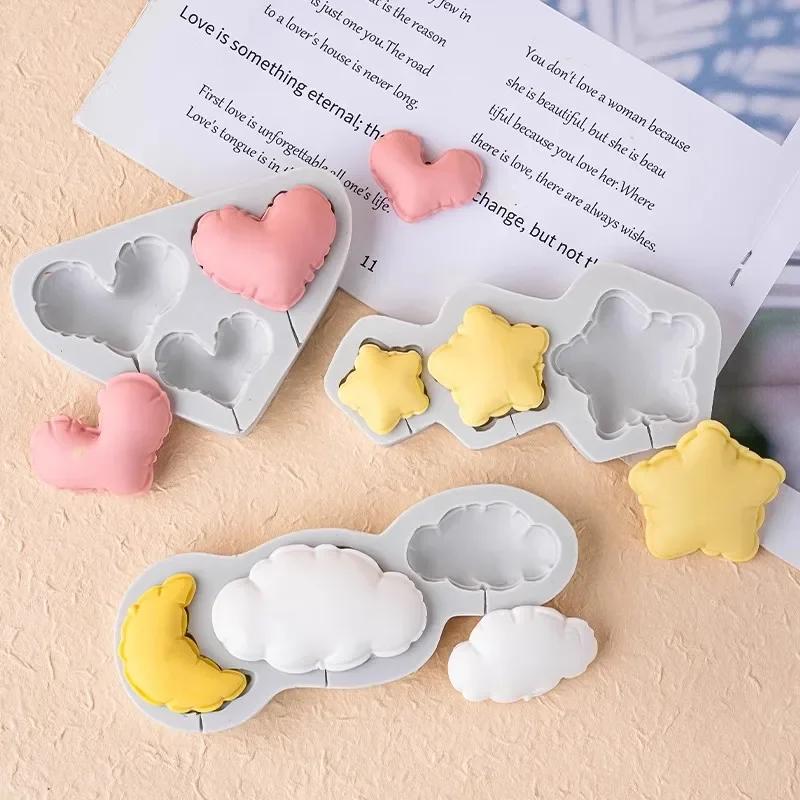 Heart Star Cloud Balloon Lollipop Silicone Mold Fondant Cake Decorating Tool Sugarcraft Chocolate Resin Clay Candle Mold Bakewar