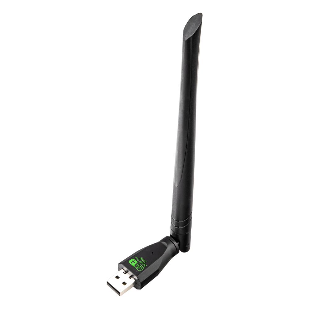 300M Wireless USB Network Adapter - Driver-Free WiFi Receiver/Transmitter with Antenna