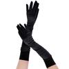 44Cm/53Cm/65Cm Luxury Velvet Women Long Gloves Sexy Black Elastic Party Prom Etiquette Wedding Dress Retro Accessories