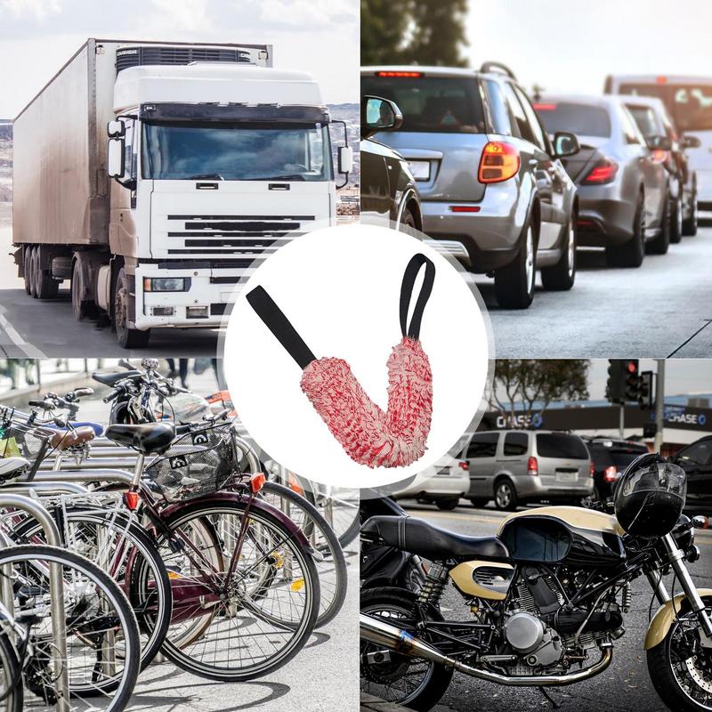 Car Cleaning Towels Plush Car Drying Towel Ultra-Absorbent Wash Towel Portable Double-Sided Rim Cleaning Brush with Long Strap