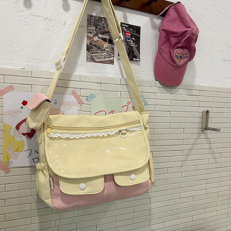 Japanese Harajuku Cute Girl Ulzzang Y2K Ita Bag Sweet Doll Bag Large Capacity Casual Crossbody Bag Women Shoulder Bag