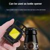 Mini Camping Keychain Light Pocket Multifunctional Clip Flashlight USB Rechargeable Outdoor LED Portable Bright Work COB Lantern