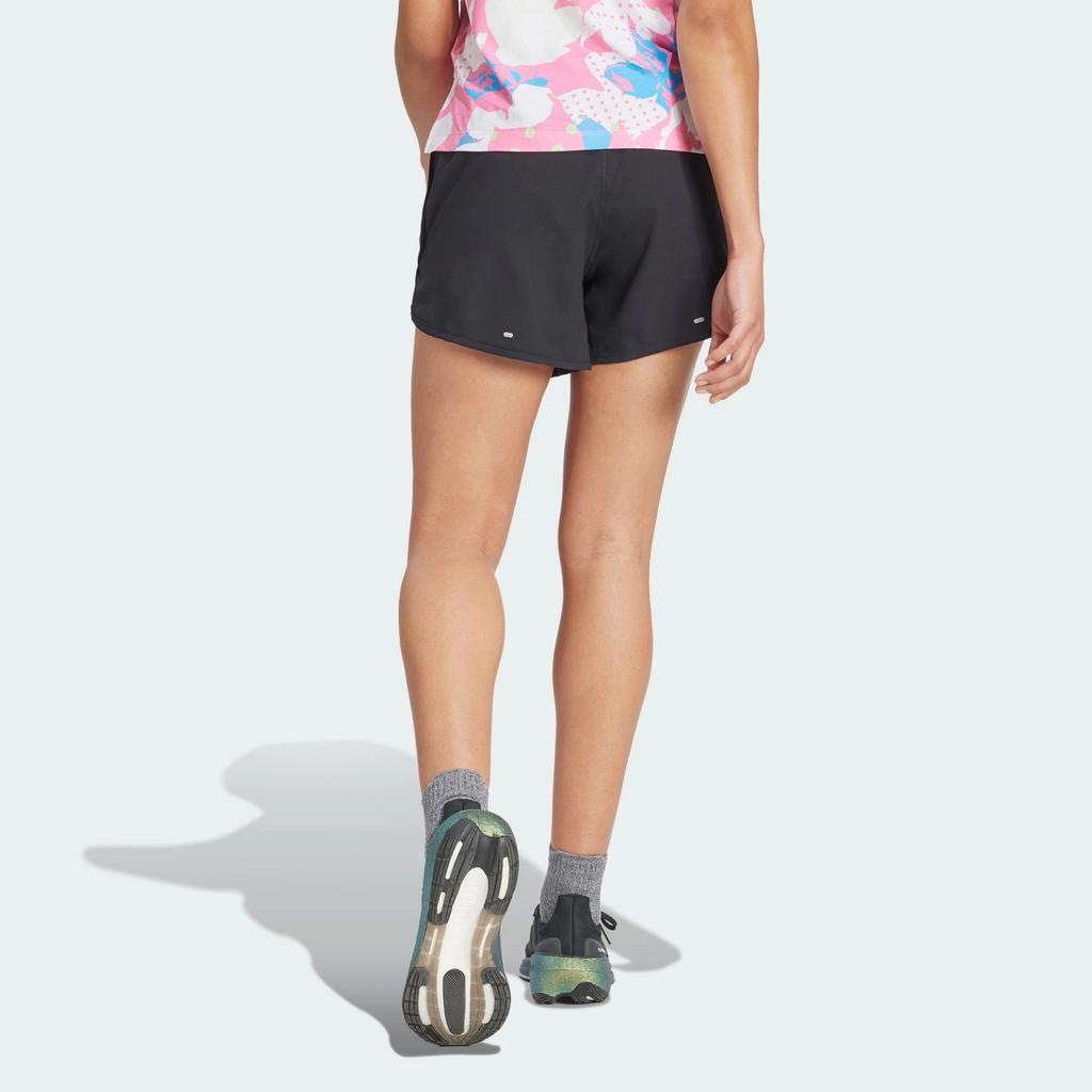 Adidas Shanghai Half Marathon Shorts Three Stripe Color Block Elastic Waist Straight Leg Running Shorts Women Shorts Black IX7772