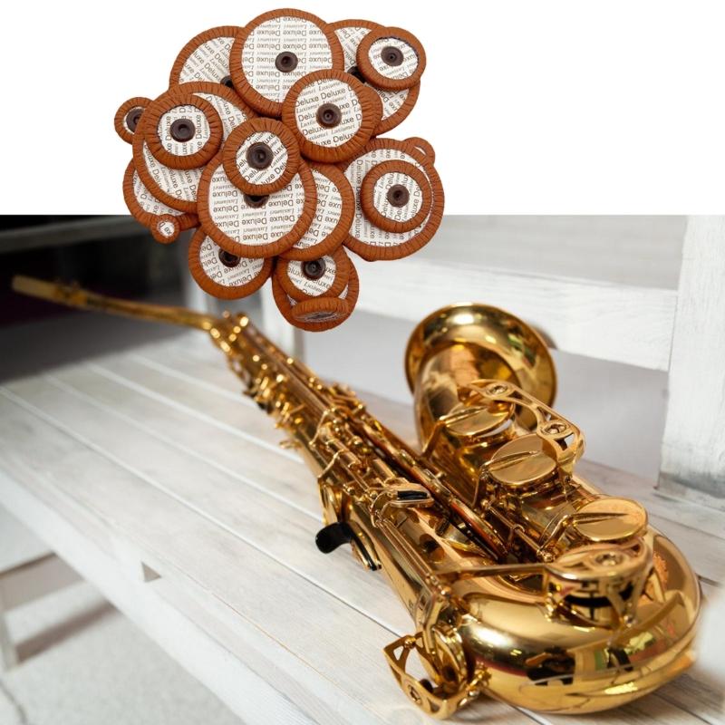 25Pcs Saxophone Pads, Altos Saxophone Cushions Pad Sheepskin Sound Hole Resonator Saxophone Gasket Wind Instrument Parts