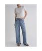 Semi-Wide Linen Denim Sky Blue