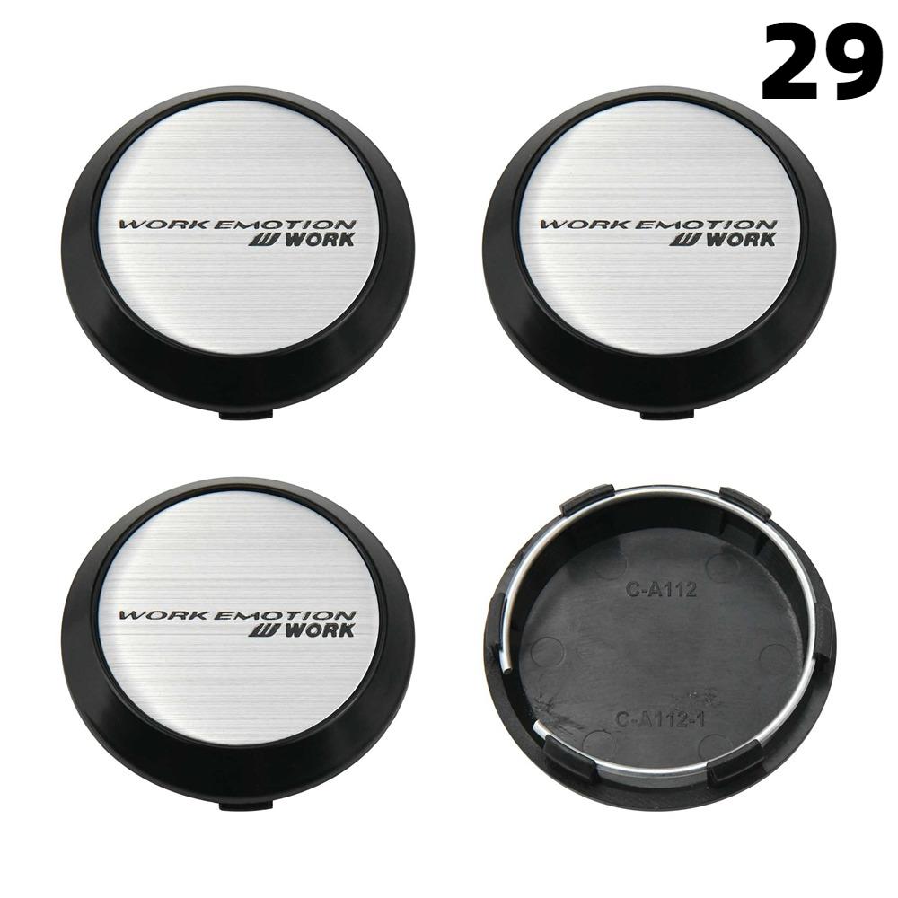 4 STuks Nieuwe 64MM Buiten Diameter / 60MM Binnen Diameter Dop Voor Velgen WORK EMOTION EQUIP MEISTER VS Logo Wielnaafdop Sportauto Velgkap Naafdoppen
