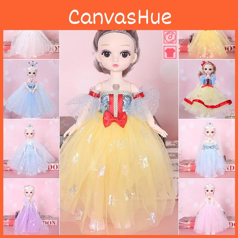 Fashionable 11.8in Elsa Snow White Princess Singing Doll For Girls With 31 Built-in Music Accessories