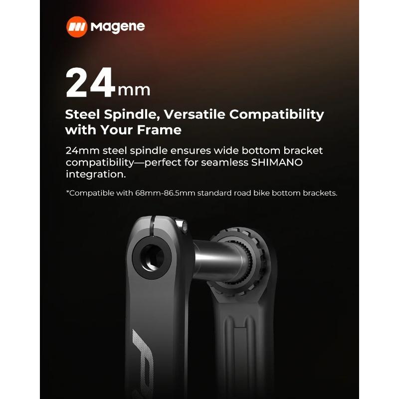 EU BIKE POWER METER Magene Power Meter for Cycling PES P515 Base 4 Bolt 110BCD 24mm Cadence Pedal Balance Ant Steel Spindle Crankset Chainring