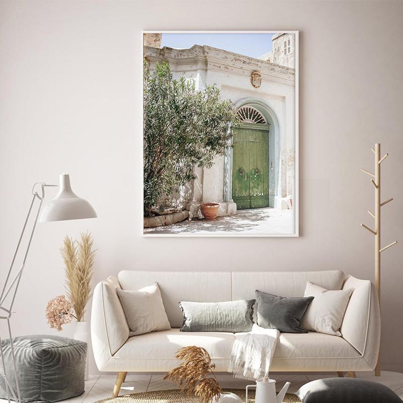 Italy Landscape Wall Art Poster Print Cactus Green Door Flower Decoration Pictures For Living Room Canvas Painting Home Decor
