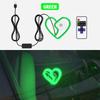 LED Window Automobile Lights for Car, Neon  Lights Car Decoration, Glowing Heart Atmosphere Lights USBwiring,interior Decoration