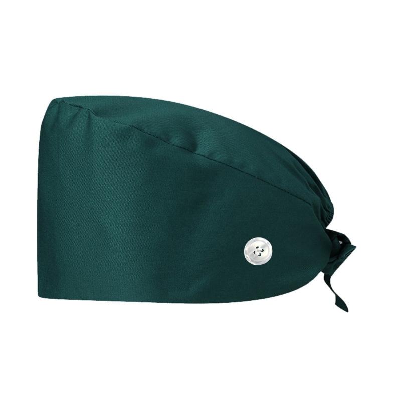 Working Hat for Women Man Solid Color Scrub Caps Doctor Hat Nurse Hat Adjustable Surgical Caps Beauty Salon Working Hat