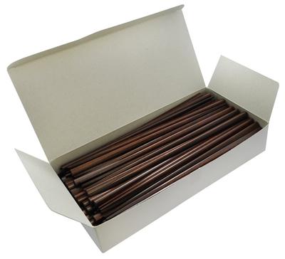 Kommerzielle Essstäbchen aus Holz, lackiert, 50, auch für gewerbliche Spülmaschinen geeignet, braun, Portionen, JA-011
