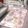 1FPC Cartoon Kitten Print Carpet for Living Room Bedroom Sofa Creative Doormat Home Decor Area Rugged Non-slip Mat Girl Gift