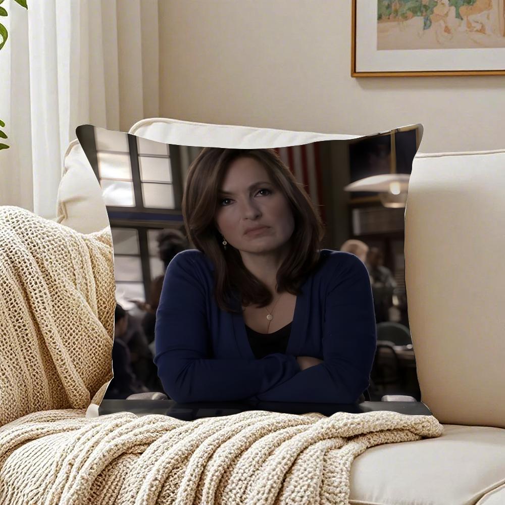 O-Olivia Benson Pillow Svu Character Cushion Cover Pillowcase Anti-Dustmite Living Room Sofa Decor Cushion Room