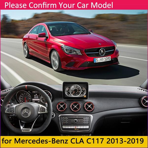 

Для CLA C117 2013 ~ 2019 противоскользящий коврик для приборной панели, солнцезащитный козырек, аксессуары для приборной панели Left Hand Drive чёрный