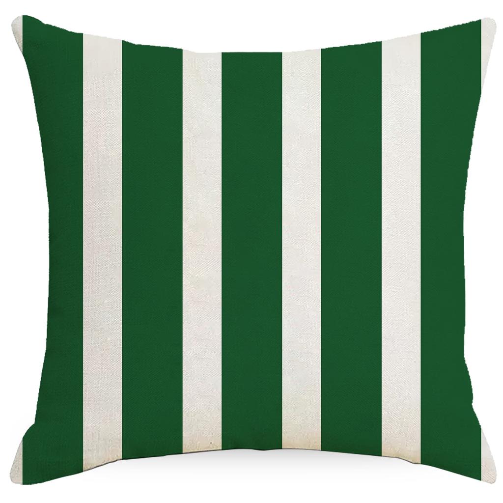 St. Patrick's Day Pillowcase Green Plant Stripe Print Home Decoration Living Room Sofa Pillowcase