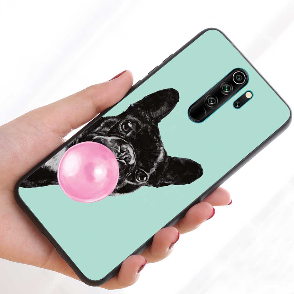 

Силиконовый чехол для телефона Xiaomi Redmi Note 10 11 9 9S 8T 8 Pro 7 9A 9C 10S 11S, мягкий чехол из ТПУ на заднюю панель, чехол для французского бульдога, собаки Redmi K50