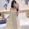 Summer Sleeveless Nightdress With Cotton Knit Fabric For Women Casual Homewear