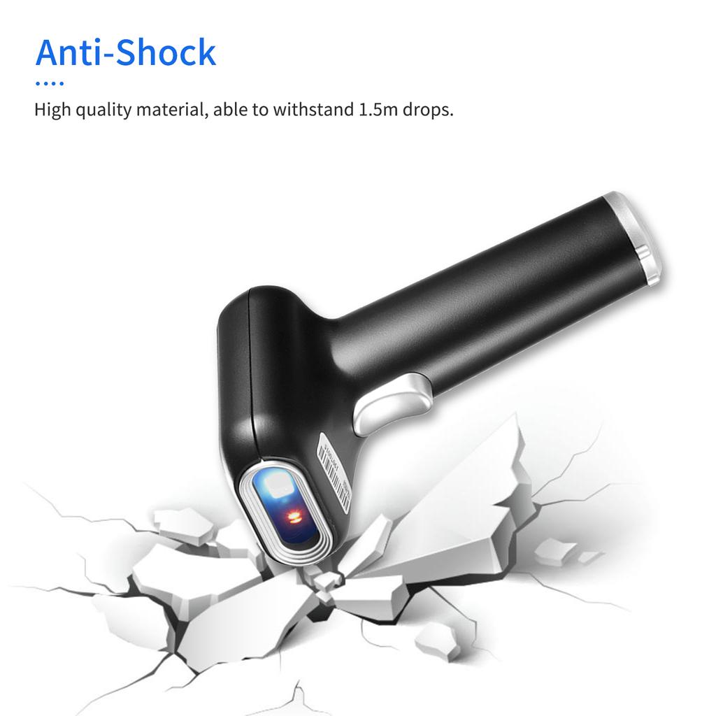 Aibecy vysokorychlostní čtečka čárových kódů 1D/2D/QR čtečka čárových kódů 2,4G bezdrátová a USB kabelová čtečka čárových kódů