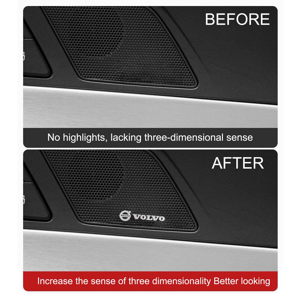 2/4/10Pcs 3D Car Audio Stereo Speaker Badge Sticker Decal Accessories For Volvo XC60 V40 XC40 V60 XC90 S60 V70 S90 CX70 V90 EX90