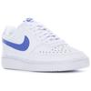 Nike Court Vision Low Synthetisches Leder Rutschfest Stoßdämpfung Langlebig Low-Top Skate-Schuhe Damen Sneaker Weiß Blau CD5434-108