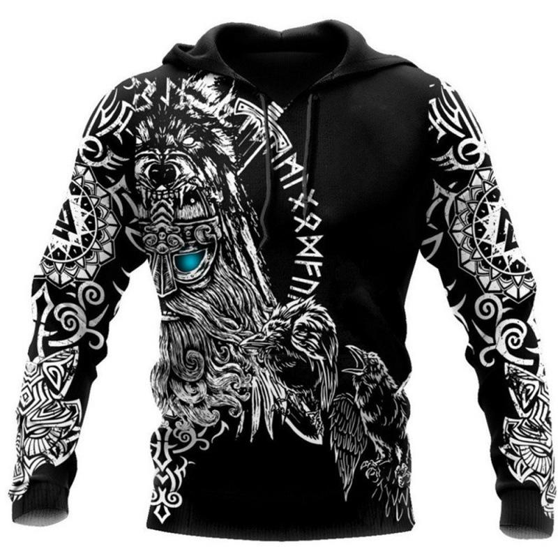 European Men's 3D Print Sports Hoodie - Street Fashion Trend
