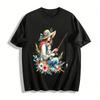 Mother And Child Fishing Time Printed Casual Top Pure Cotton T-shirt