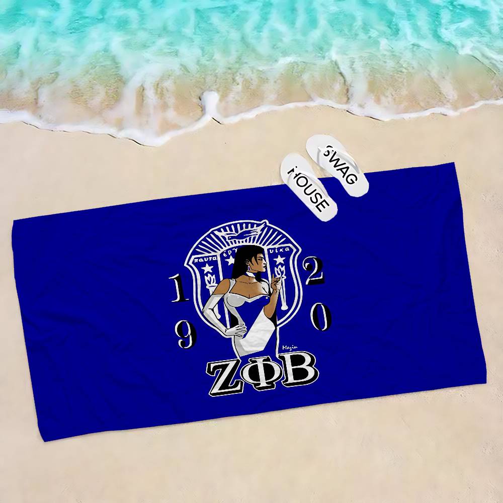 

Zeta-Phi Betas logo Anime Beach Swimming Towel Soft Absorbent Washcloth Children s Gifts for Kids Travel Camping Gym W40*H60(CM)