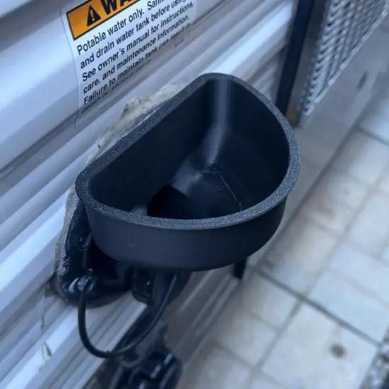 RV Water Inlet Funnel 3.54-in Wide Mouth Bucket Design for Easy Water Filling