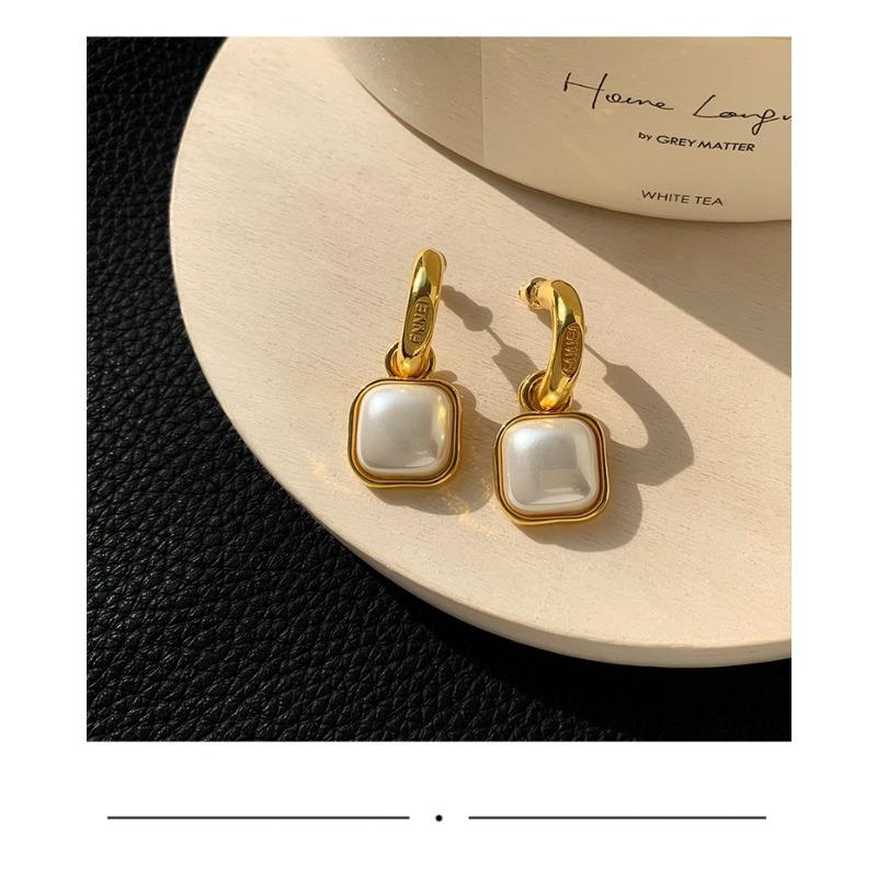 

Французские серьги Haute Sense Square Mapei Pearl, серьги Tide, модные серьги-гвоздики с буквами золотой