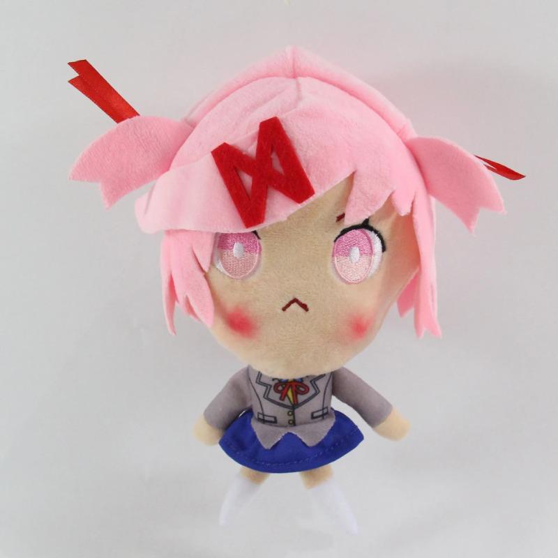 20cm Doki Doki Heartbeat Literature Club Plush Doll Kawaii Cartoon Anime Sayori Plush Toy Cute Yuri Natsuki Monika Decor Gifts