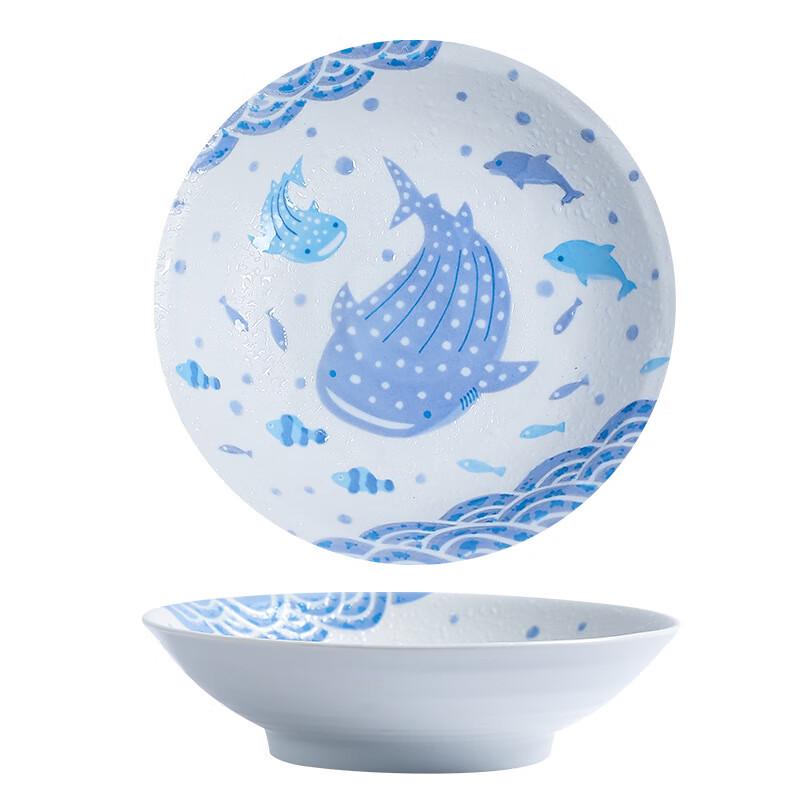 ZISIZ Whale Shark Ceramic Noodle Plate